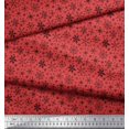 thumbnail image 2 of Soimoi polyester Crepe Fabric Snowflake Artistic Print Fabric by the Yard 42 Inch Wide, 2 of 3