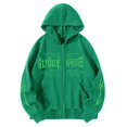 thumbnail image 1 of Bmisegm Femmes Mode à Imprimé de Lettres Chandails à Capuchon Amples Style Oversize Gothique Hop Chandails à Manches Longues Chandails Décontractés pour Femmes Vert G, 1 of 4