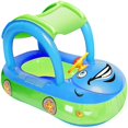 thumbnail image 1 of Baby Inflatable Pool Float with Sun Protection ，Car Shaped Babies Swim Float Boat for Toddler Infant Swim Ring Pool Spring Floaties Summer Beach Outdoor Play Fit 6-36Months, 1 of 7
