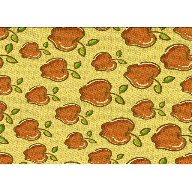 Ahgly Tapis Rectangulaire Intérieur Lavable en Machine Banane Jaune, 8 Pieds x 10 Pieds