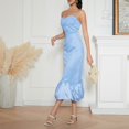 thumbnail image 3 of Women Spaghetti Strap Maxi Dress Sleeveless Backless Low Cut Ruffle Hem Long Dress Going Out Cami Dresses, 3 of 6