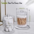 thumbnail image 4 of 2pcs Cotton Swab Organizer Acrylic Cotton Ball Holder Acrylic Cosmetic Storage Box Portable Cosmetic Storage Box with Lid, 4 of 7