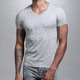 thumbnail image 4 of Men's Short Sleeve Premium Solid Cotton V Neck T Shirts, 4 of 4