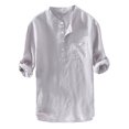 thumbnail image 1 of Tshirts Shirts for Men Button Down Spring Summer Solid Color Lapel Large Size Holiday Short Sleeved Green Going Out Fall Tops size XL, 1 of 6
