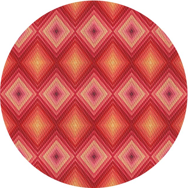 Ahgly Company Tapis d'Intérieur Ronds Transitionnels Lavables à la Machine, Orange Vif, 5 Pieds Rond