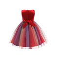 thumbnail image 3 of Kids Little Girl Pageant Party Dresses Colorful Formal Sequin Flower Tulle Tutu, 3 of 4