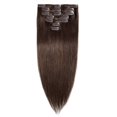 thumbnail image 1 of 100% Remy Human Hair Clip in Human Hair Extensions Silky Straight Human Hair 7 Pcs 15 clips, 1 of 6