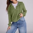 thumbnail image 3 of Erwazi Cardigan Sweaters for Women Ribbed Knit Zip Up Hoodies Long Sleeve Tunic Tops Lightweight Cardigans Jackets, 3 of 6