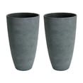 thumbnail image 1 of Algreen Acerra Pot de Jardinière Haut en Composite Résistant aux Intempéries, Gris (Lot de 2), 1 of 3
