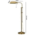 thumbnail image 5 of Benjara BM225079 Lampe sur Pied Rectangulaire en Métal avec Tige Réglable, Or, 5 of 5