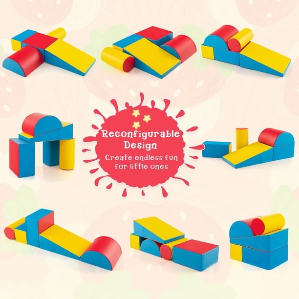 BanaSuper Blocs Mousse Éducatifs Modulables | Équipement de Jeu Souple pour Bébé | Canapé-lit de Jeu pour Enfants | Canapé-lit en Mousse pour Tout-petits | Blocs en Mousse pour Grimper et Ramper