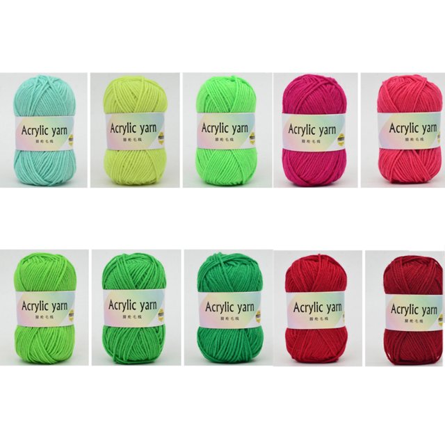10Pcs Hand Knitting Chunky Yarn Hand-Woven Soft DIY Craft Acrylic