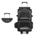 thumbnail image 3 of Double Compartment Pet Carrier Backpack with Trolley Wheels for Travel Walking, 3 of 8
