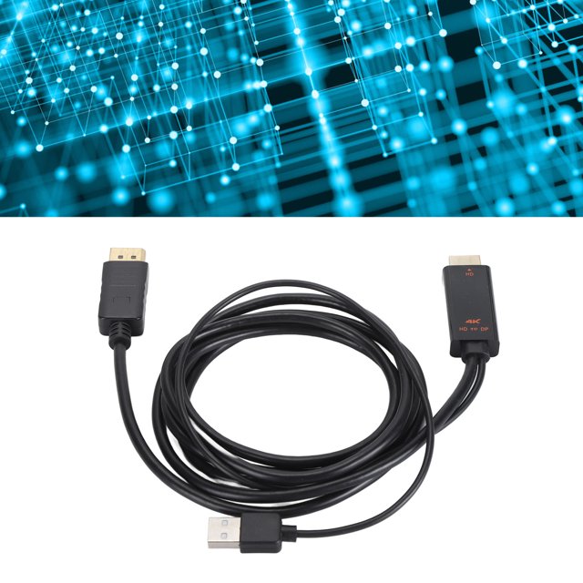 Interface HD Interface Multimédia pour Adaptateur de Port d'Affichage Professionnel Plug and Play 4K HD Interface Multimédia pour Câble de Port d'Affichage 5.9ft