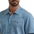 thumbnail image 3 of Wrangler® Men's Outdoor Shirt, Short Sleeve, Blue, 3 of 5