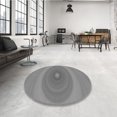 thumbnail image 4 of Ahgly Tapis Rond Lavable en Machine Intérieur Transitionnel Gris Foncé, 4 Pieds Rond, 4 of 7