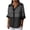 #085-Black, variant on Craaazy Spring Tops for Women Loose Fit Printed V Neck 3/4 Sleeve Cotton Blend T-shirt for Vacation