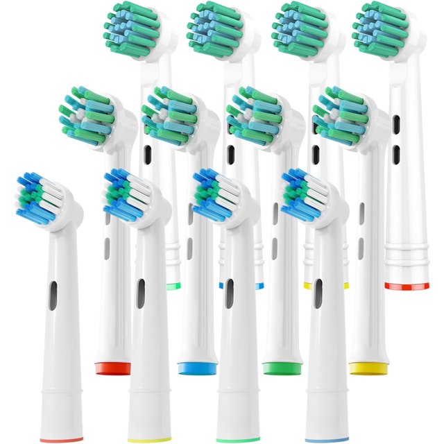 12 Pack Replacement Toothbrush Head Compatible with Oral B Pro1000 and More (Pro3000 Pro5000 Pro7000)