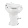 thumbnail image 1 of Dometic Toilet 302300071 300 Series; Permanent; Elongated Seat With 18 Inch Seat Height; Pedal Flush Control; Triple-Jet Bowl Rinse; White; Without Hand Sprayer; Retail Package, 1 of 7