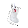 thumbnail image 2 of Kid's Embroidered Letter Knitted Wool Socks with Candy Bag Design White Christmas Stocking Pouch, 2 of 6