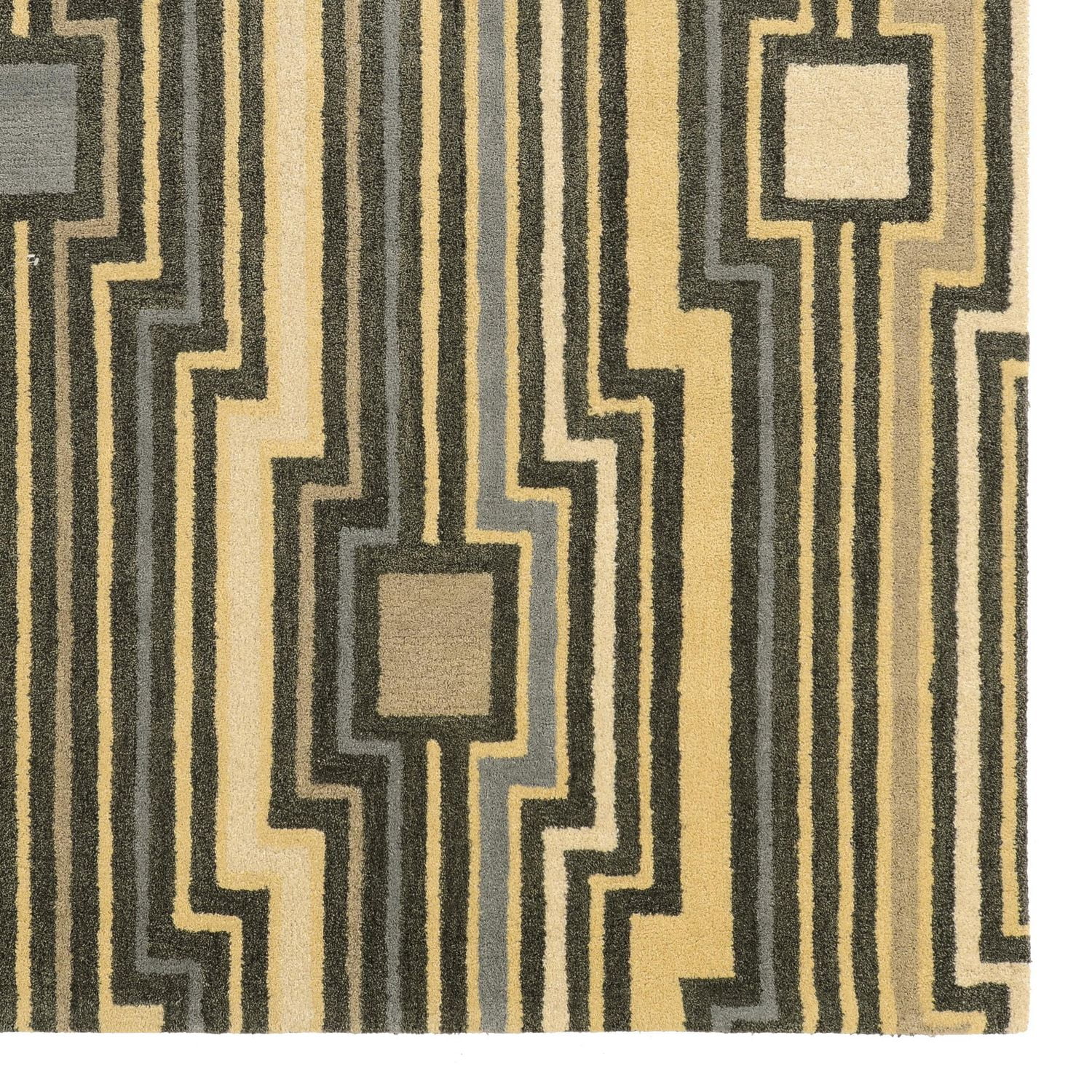 Tapis d'appoint en Laine Aspire Boardgris et bleu de 2 pi x 3 pi