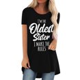 thumbnail image 1 of Pompotops Femmes Mode Casual Impression Chemises Manches Courtes Tee-Tops Tunique Blouse, 1 of 4