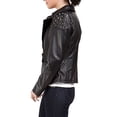 thumbnail image 2 of Cruzer Women's Cowhide Studded Leather Motorcycle Jacket - Black M, 2 of 6