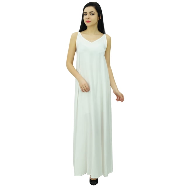 Bimba Robe Maxi Unie à Bretelles Spaghetti pour Femme pour l'Été, Tenue de Plage, Robe d'Été