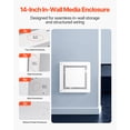 thumbnail image 4 of VEVOR Structured Media Enclosure 14 in Recessed in-Wall TV Media Box with Cover, 4 of 9