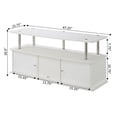 thumbnail image 4 of Convenience Concepts Designs2Go 50" TV Stand with Three Cabinets in White Wood, 4 of 4