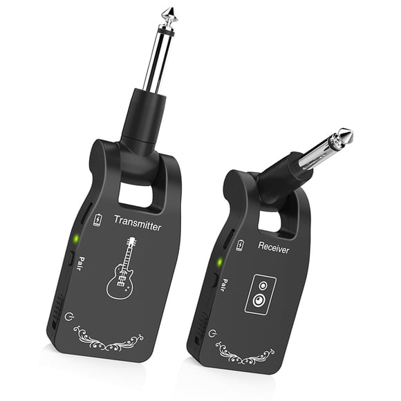 ammoon Wireless Guitar System 2.4G Rechargeable 6 Channels Audio Transmitter Receiver for Electric Guitar Bass