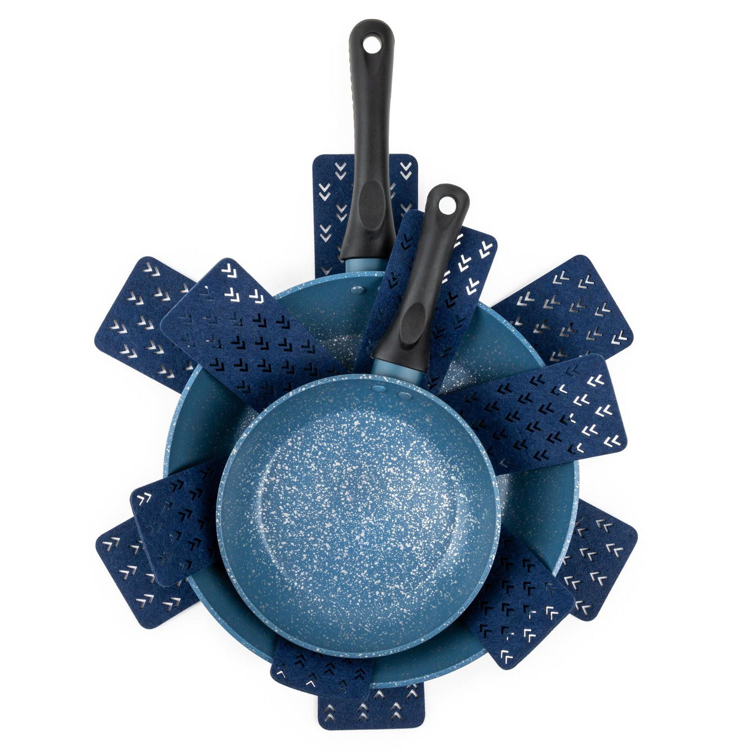 Thyme & Table Ensemble de Poeles a Frire Antiadhesives, Bleue