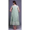 thumbnail image 3 of Bimba Menthe Pastel12 Chemises de Nuit en Coton à Imprimé de Trèfles Floraux pour Femmes Robe Sans Manches Tenue de Nuit Robe Maxi X-Small, 3 of 6