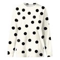 thumbnail image 4 of 2025 Femmes Veste Athlétique à Pois avec Capuchon Femmes Chandail à Manches Longues Col Rond Chandail Ras du Cou pour Femmes Col Ample Chandail d'Automne Chandail Décontracté, 4 of 4