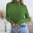 thumbnail image 2 of hoksml Chandail à Col Roulé pour Femme, Base, Couleur Unie, Coupe Ajustée, Tricot, Mode, Doux, Superposition, Essentiel pour l'Hiver, 2 of 5