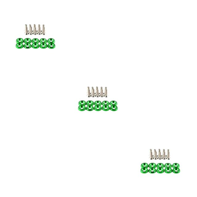 Baohd Sturdy And Durable Car Screw Bonnet Gaskets Made With Materials Easy To Install Car Modification Gasket Screws Green screw 3Set
