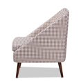 thumbnail image 3 of Baxton Studio Chaise d'Appoint en Tissu à Pied-de-Poule en Brun et Blanc, 3 of 9