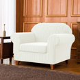 thumbnail image 2 of Subrtex Housse de Sofa en Jacquard Extensible à Rayures, 2 Pcs, 2 of 6