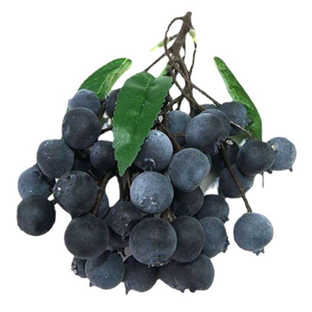 Artificial Fruit, Lifelike Decorative Fruits, Artificial Blueberries Simulation Lychee Longan Fake Grapes for Home Kitchen Wedding Office Party Decor, Photography Props