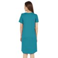 thumbnail image 3 of Inkmeso Robe T-Shirt d'Été Décontractée Unie pour Femmes, Coupe Ample, Tunique à Manches Courtes, Robe de Nuit, 3 of 7