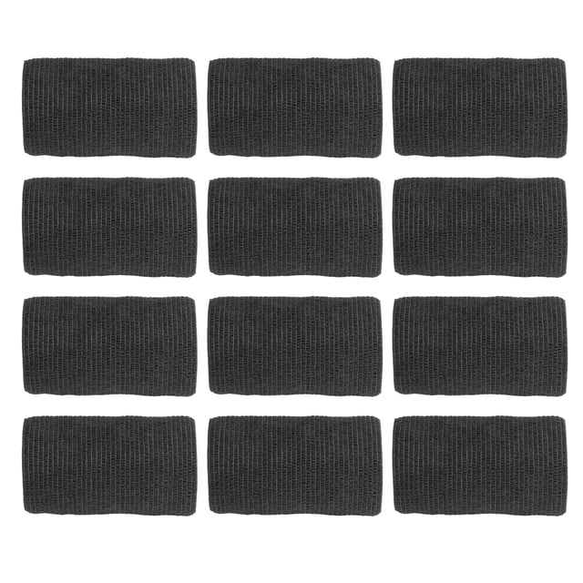 Nonwovens Wrap, 12Pcs Self Adhesive Pet Vet Bandage For Dogs For Farm Black