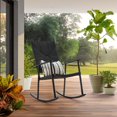 thumbnail image 1 of Better Homes & Gardens Ventura Black Woven Rocking Chair, 1 of 5