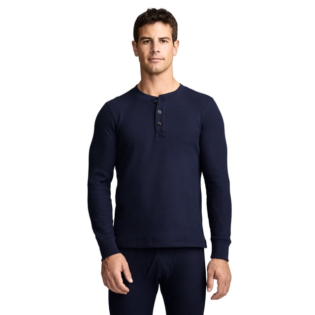 Jockey Henley Gaufré à Manches Longues pour Hommes