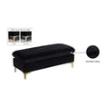 thumbnail image 4 of Meridian Furniture Naomi Pouf en Velours Noir, 4 of 5