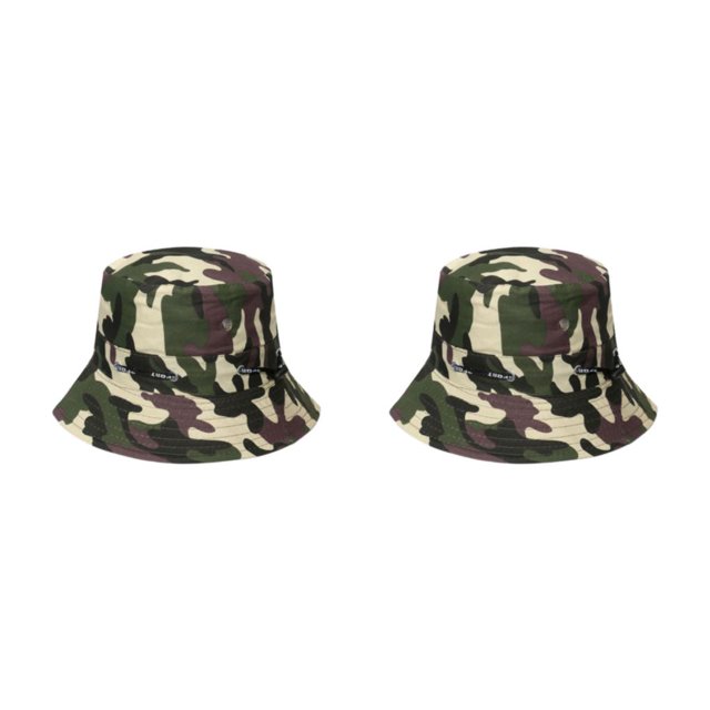 Thinsony Polyester Breathable Fisherman Cap For Sun Protection And Comfort Sunscreen Fisherman Cap Hat Summer disruptive pattern4 58cm 2Set