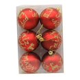 thumbnail image 1 of 6Pcs Christmas Balls Festive Exquisite Decorative Glittery  Tree Letter Color Painted Balls Decor for Christmas, 1 of 8