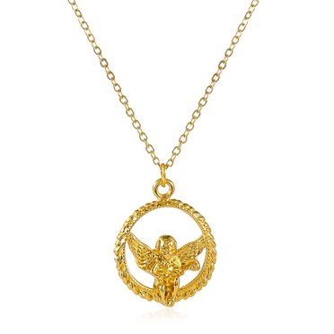 RKSTN Necklaces for Women INS Style Angel Pendant Necklace Personality Retro Hip-hop Girl Garland Long Clavicle Chain Men And Jewelry Gifts Necklace