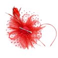 thumbnail image 3 of Women Flower Mesh Ribbons Headband Cocktail Tea Party Hat Headwear Hair Clip, 3 of 9