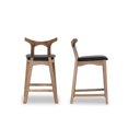 thumbnail image 4 of Ashcroft Harper Faux Leather Upholstered Counter Stool in Black (Set of 2), 4 of 4