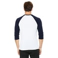 thumbnail image 2 of Bella + Canvas Unisex 3/4-Sleeve Baseball T-Shirt, 2 of 3